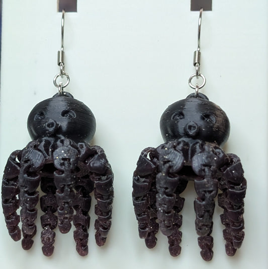 Octopus Earrings - 3D printed