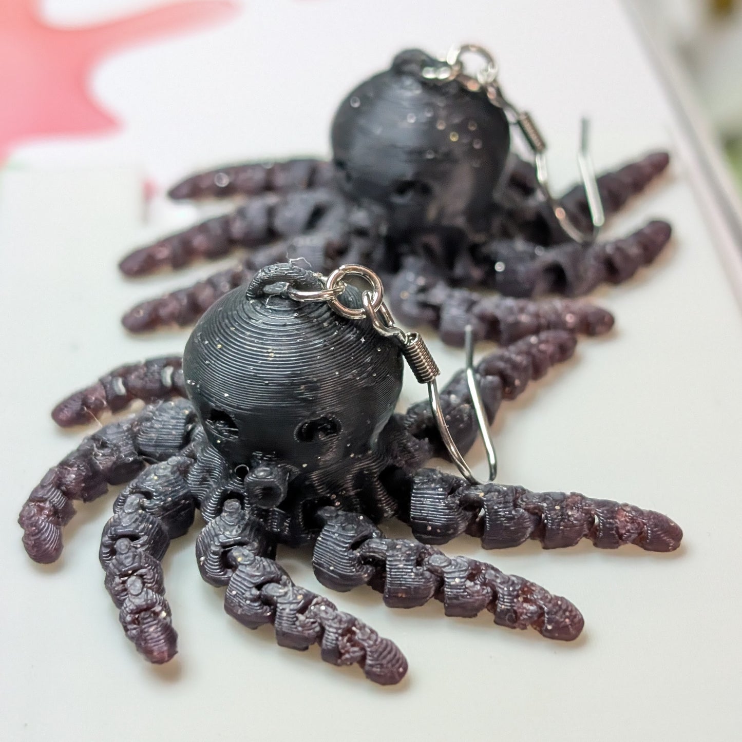 Octopus Earrings - 3D printed