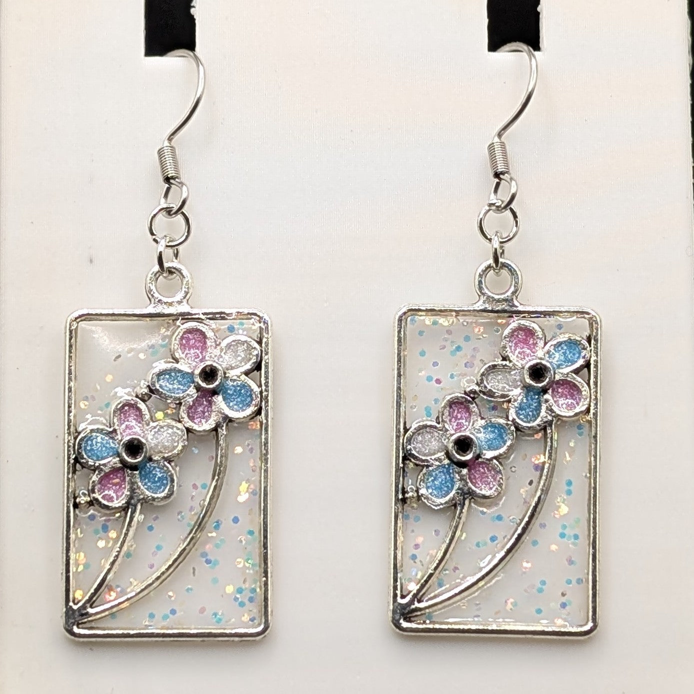 Flower Earrings - Trans Subtle Pride