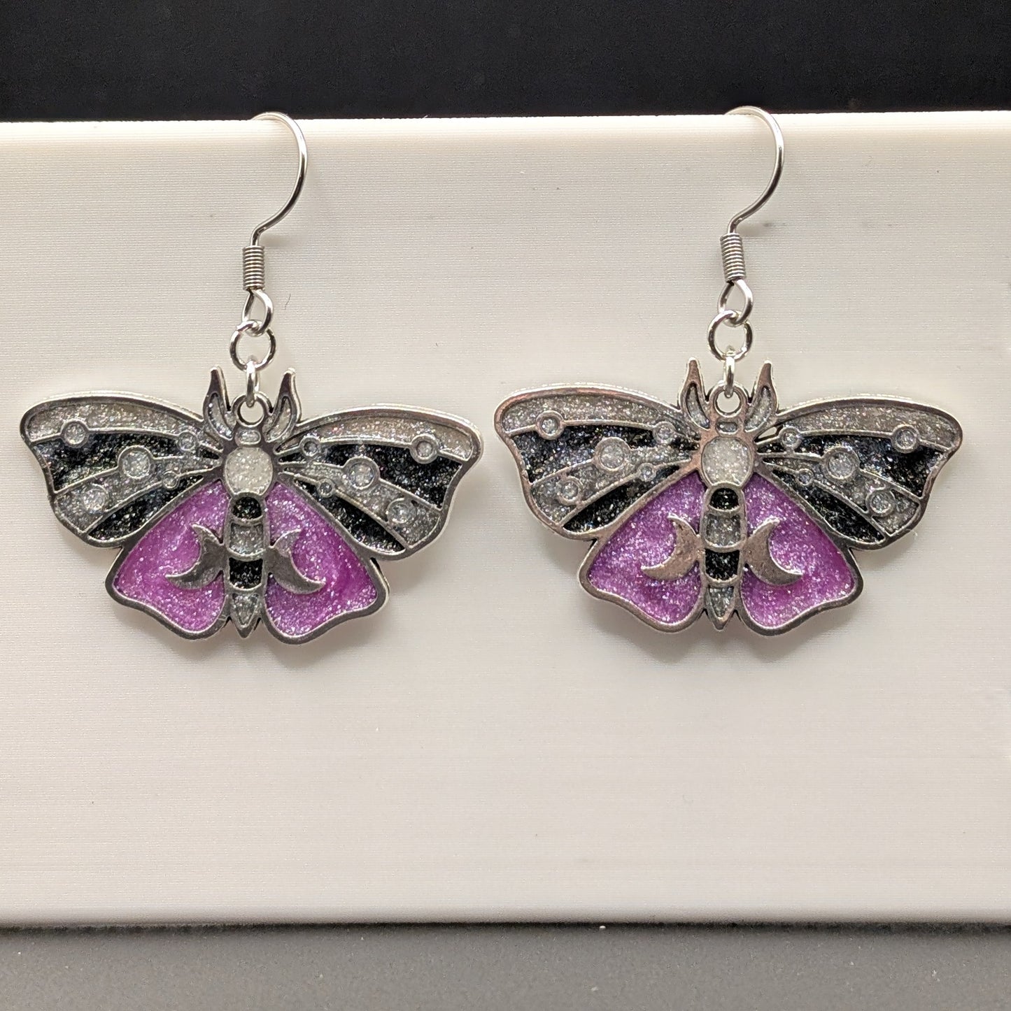 Unique Colorful Moth Earrings - Pride Themed Colors