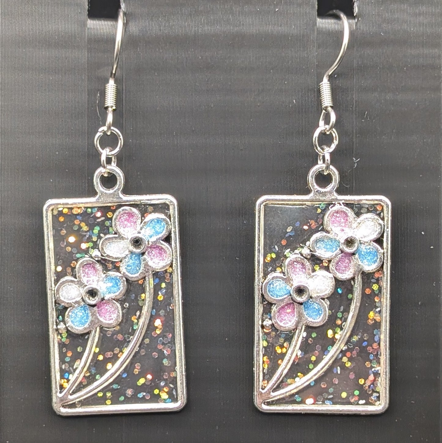 Flower Earrings - Trans Subtle Pride