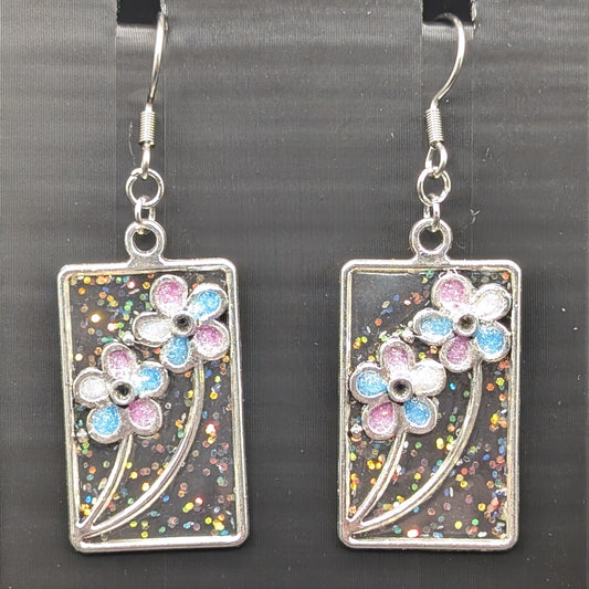 Flower Earrings - Trans Subtle Pride