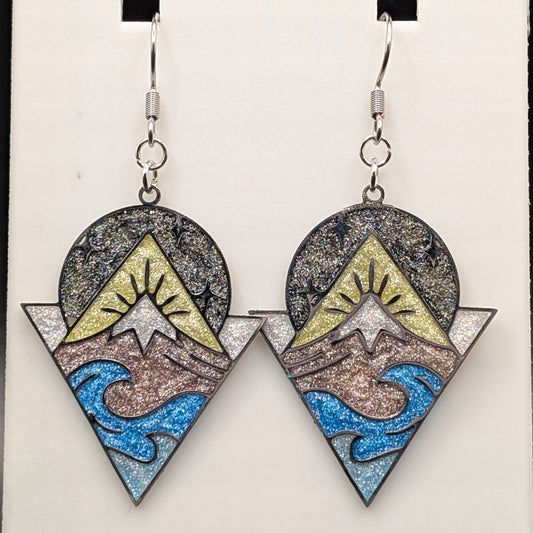 Mountain and Ocean Earrings