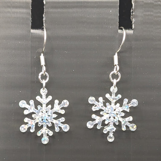 Sparkly Snowflake Earrings