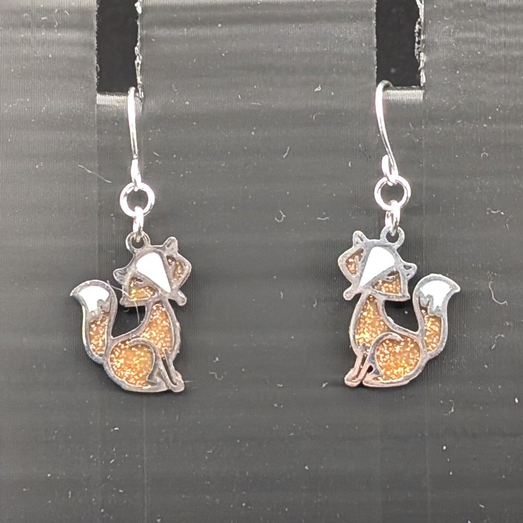 Geometric Fox Earrings