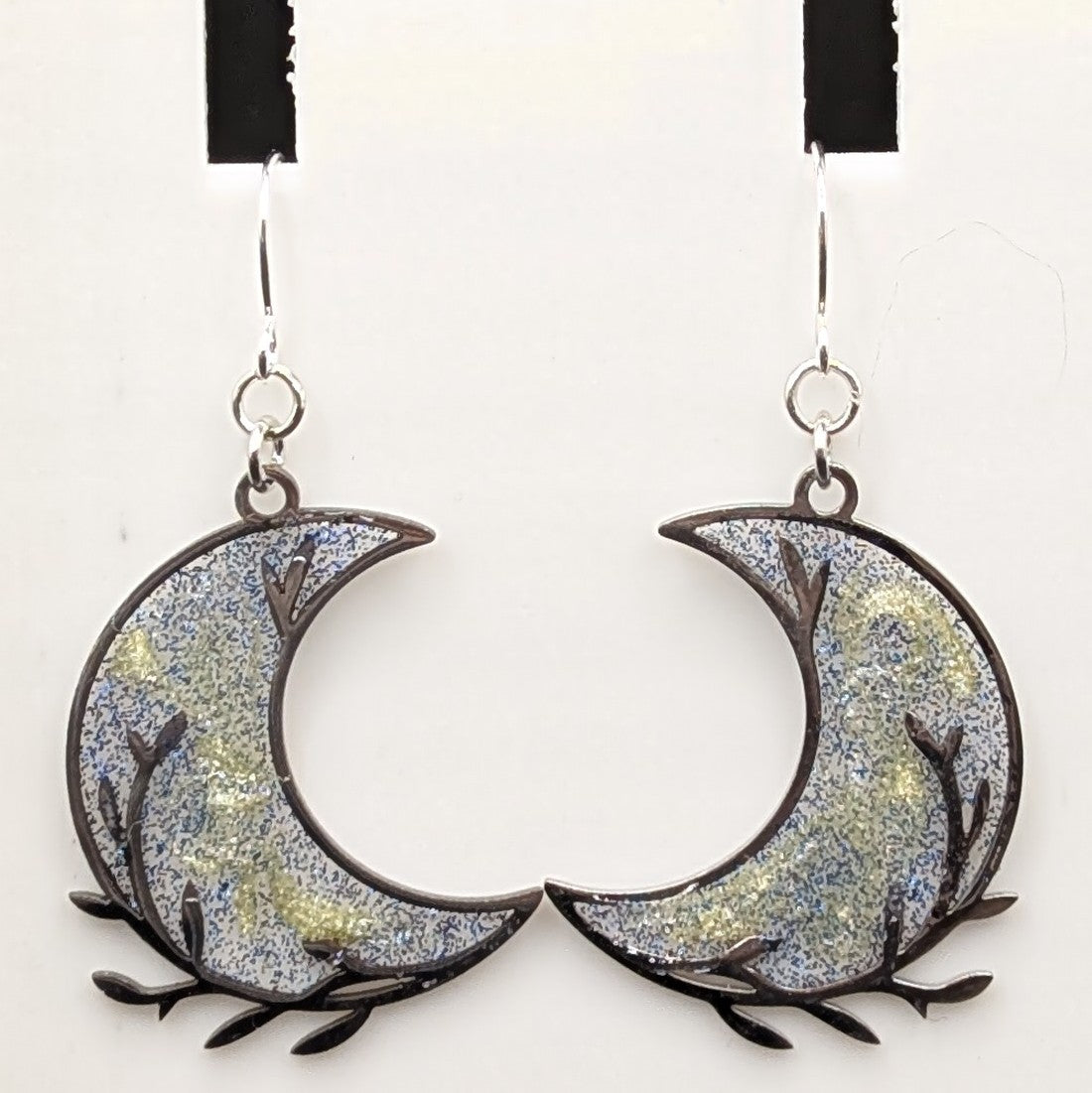 Starry Night inspired Moon Earrings