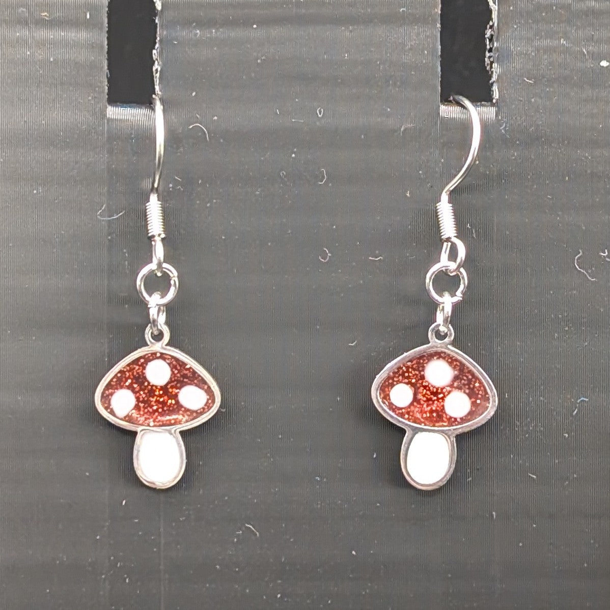 Mushroom Earrings with Matching Necklace