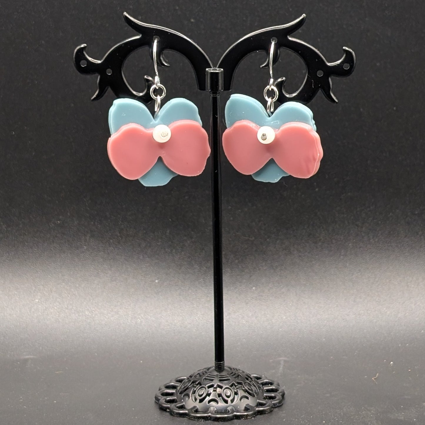 Flower Earrings - subtle trans colors