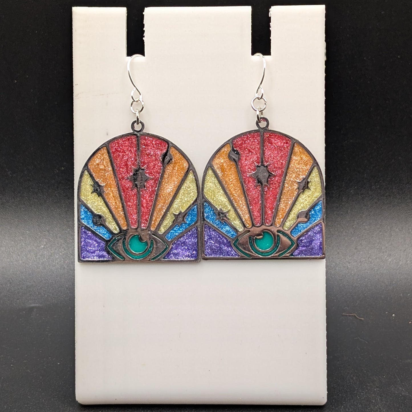 Rainbow Eye Earrings