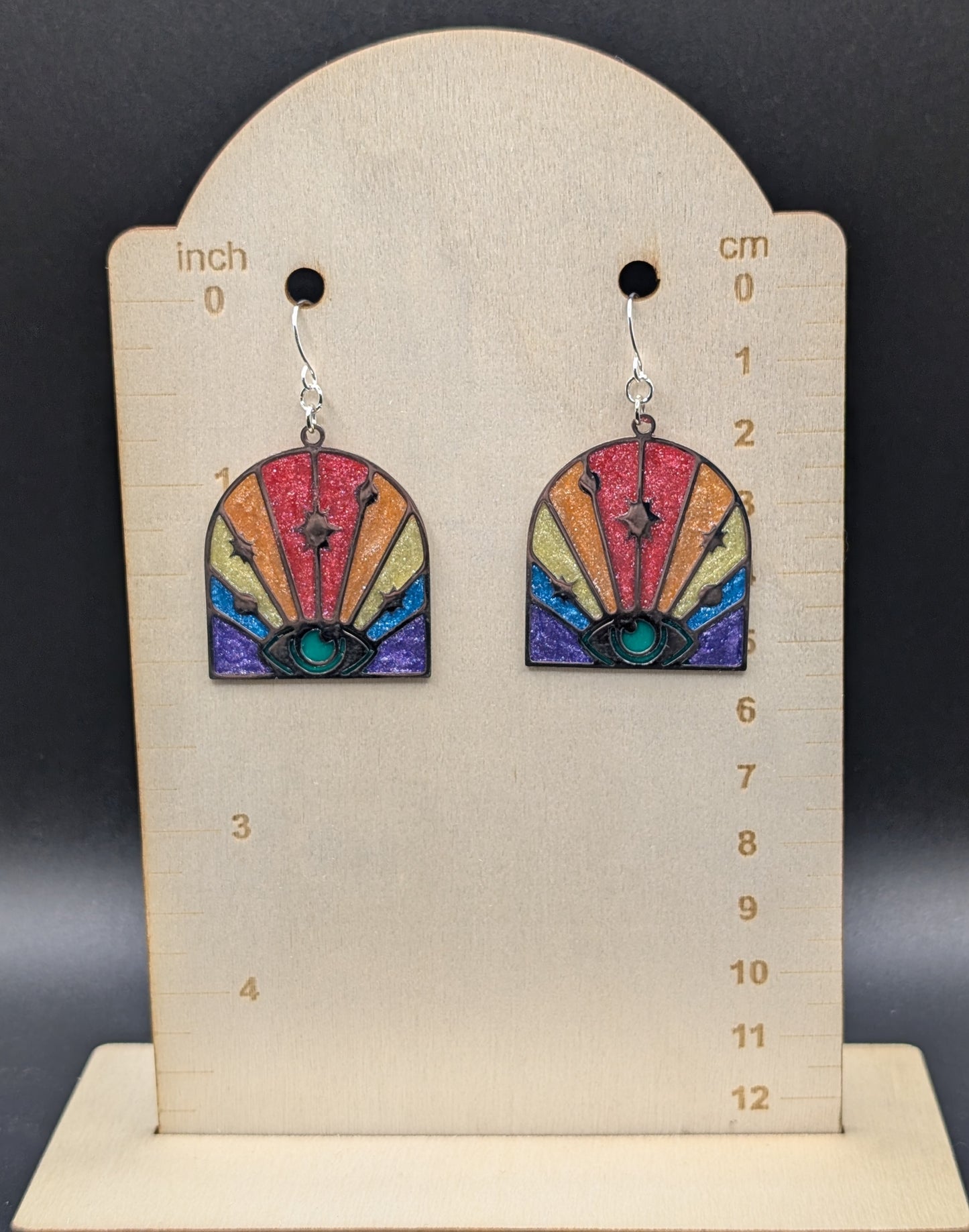 Rainbow Eye Earrings