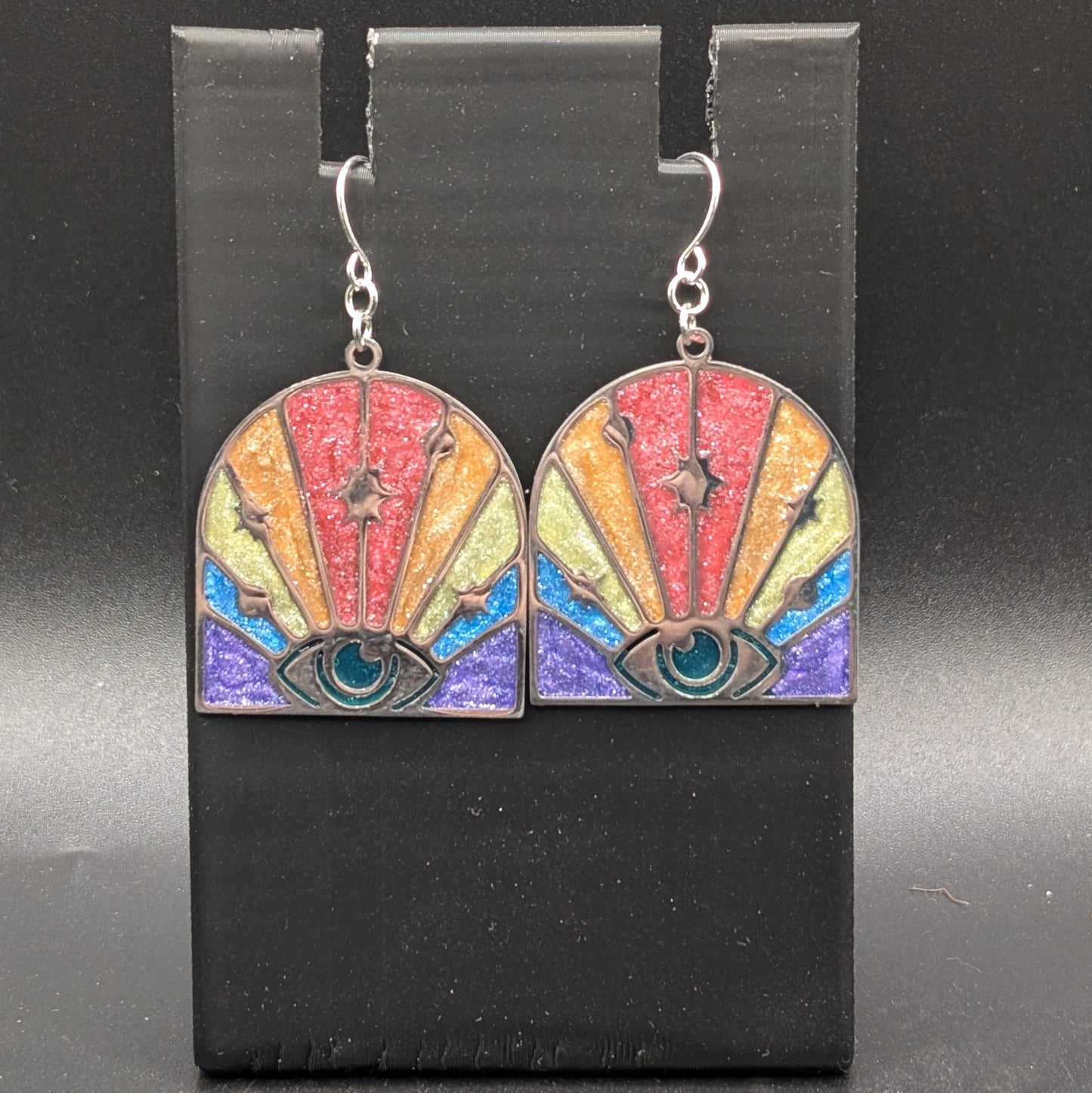 Rainbow Eye Earrings