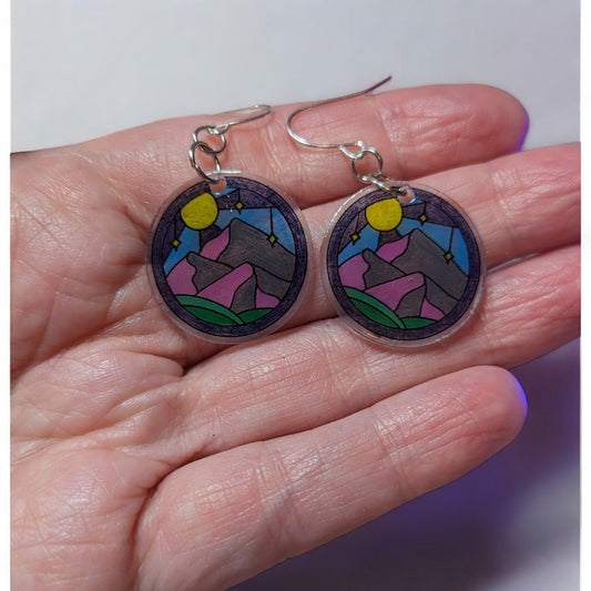Stained Glass Earrings - Handmade