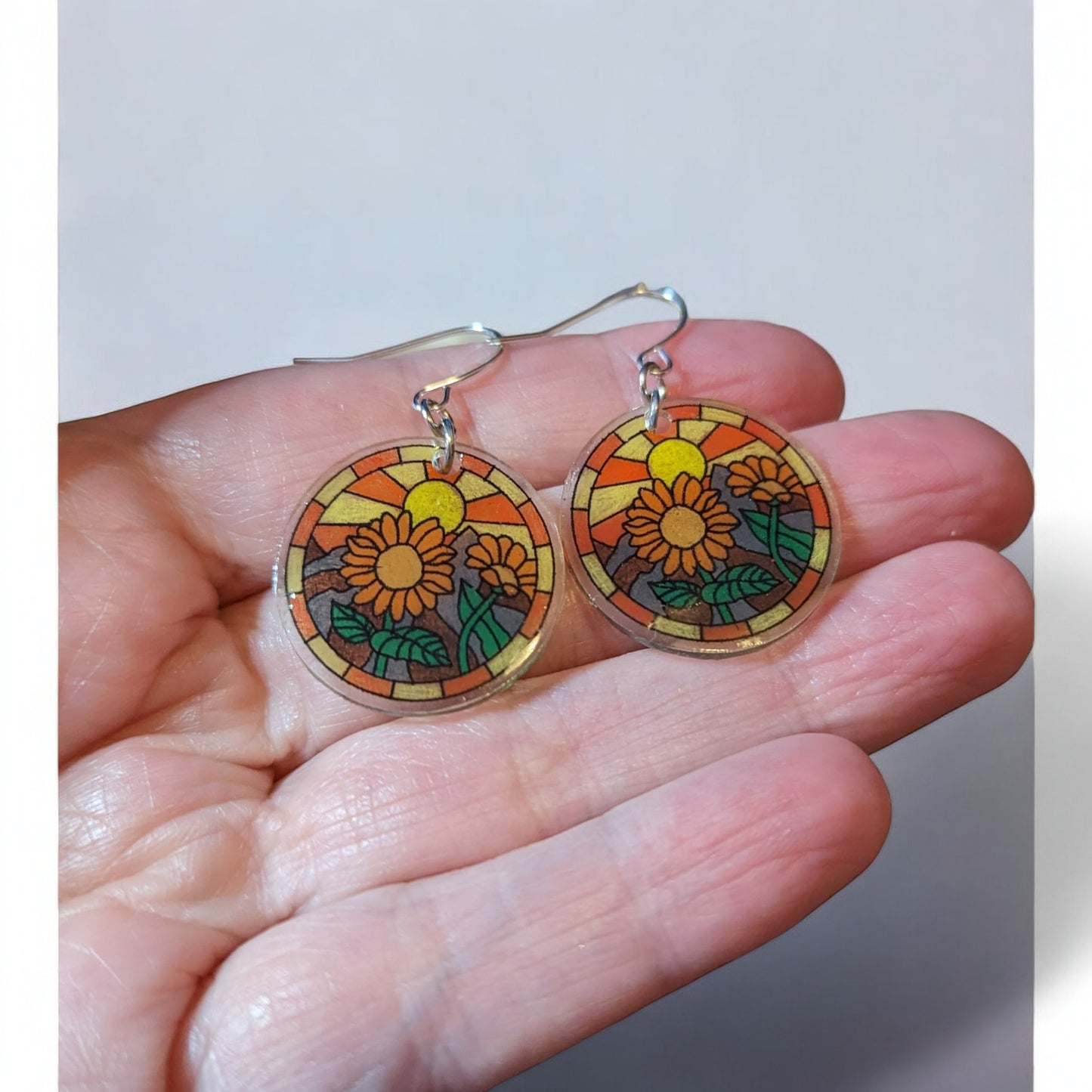 Stained Glass Earrings - Handmade