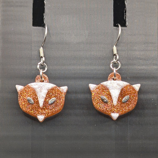 Fox Head Earrings