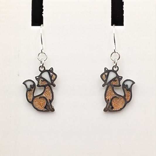Geometric Fox Earrings