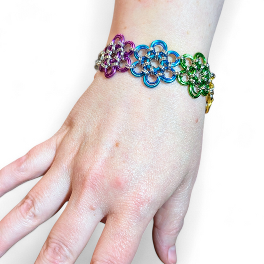 Japanese Flower Chainmail bracelet